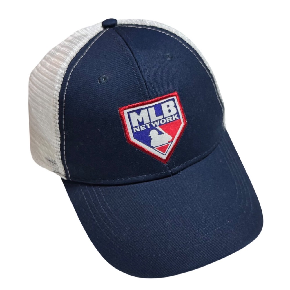 MLB Network Detroit Tigers Trucker Hat Navy White Mesh Adjustable Snapback